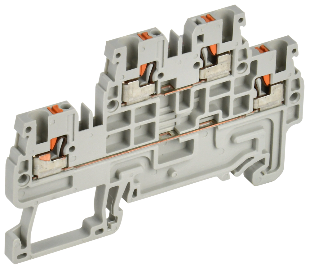Колодка клеммная CP-ML 2 ур. 1,5мм2 серая IEK