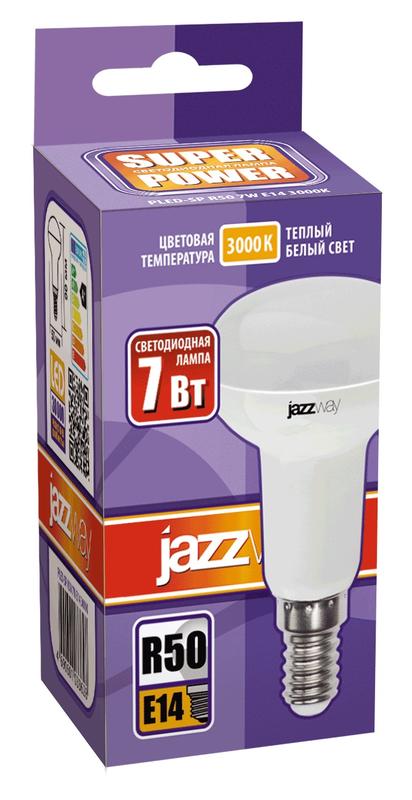 Лампа светодиодная PLED-SP 7Вт R50 3000К тепл. бел. E14 540лм 230В JazzWay 1033628