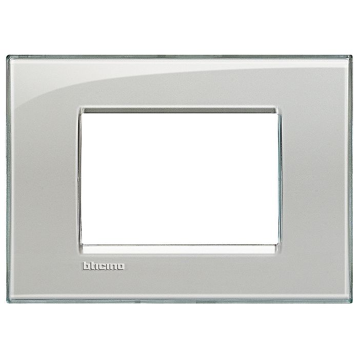 Рамка 3 модуля BTicino LIVING LIGHT, горизонтальная, серое небо, LNA4803KG