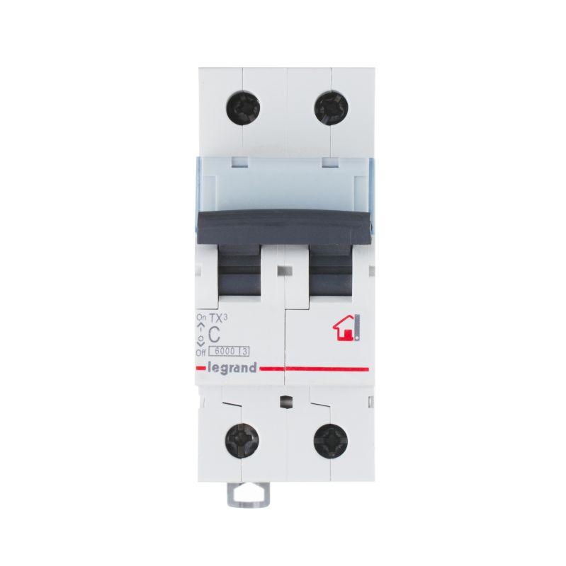 Выключатель автоматический модульный 2п C 10А 6кА TX3 6000 2мод. 230/400В Leg 404040